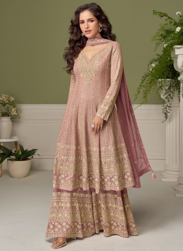 Light-Link Embroidery Real Georgette Salwar Suit