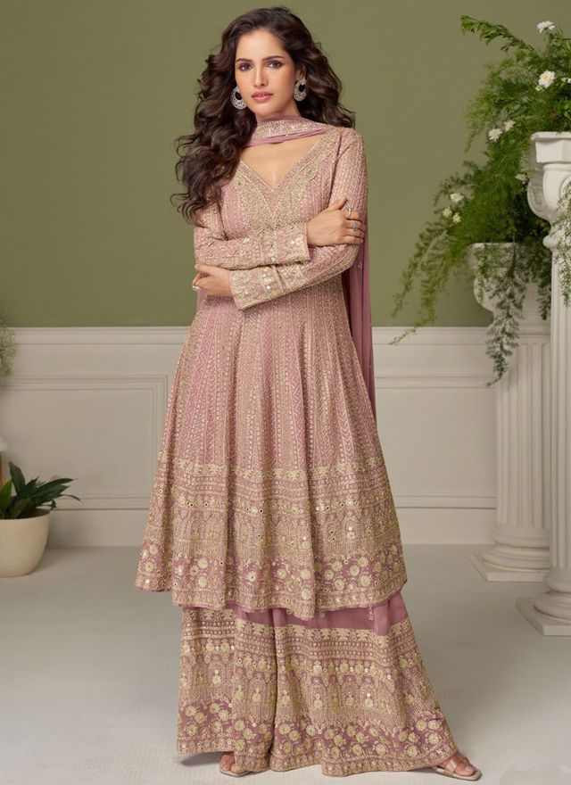 Light-Link Embroidery Real Georgette Salwar Suit