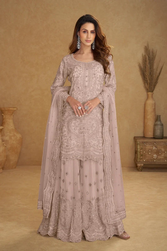 Red Jelly Simmar Silk Embroidered Anarkali Suit with Dupatta