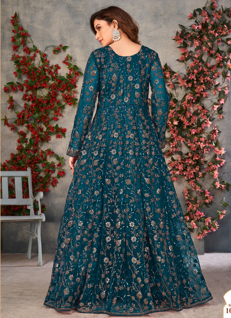 Rama Net Embroidered Anarkali Suit